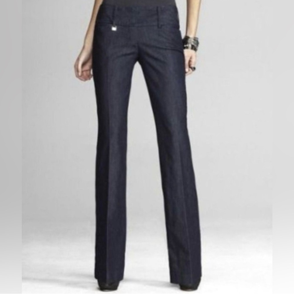 Express Editor Mid-Rise Straight Leg Denim Trouser Jean Blue Size 8R - Picture 11 of 11